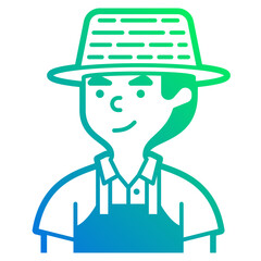farmer line icon
