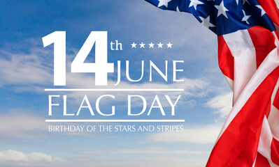 Happy flag day greeting card or background