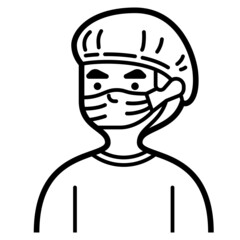 surgeon line icon