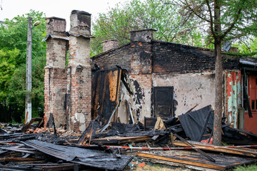 ruins of a building after a fire