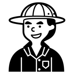archaeologist line icon