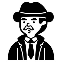 detective line icon