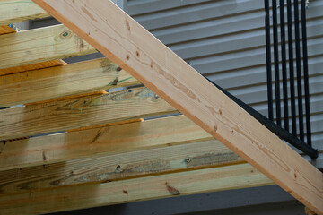 wooden frame for balcony rail new