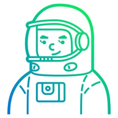 astronaut line icon