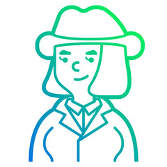 detective line icon