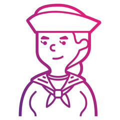 sailor line icon