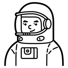 astronaut line icon