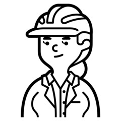 engineer line icon