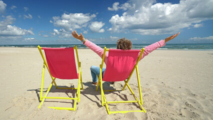 Freude am Strand