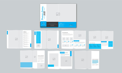 Fototapeta na wymiar modern a4 product catalog design template ,Modern product catalog design template, Minimalist product brochure template design