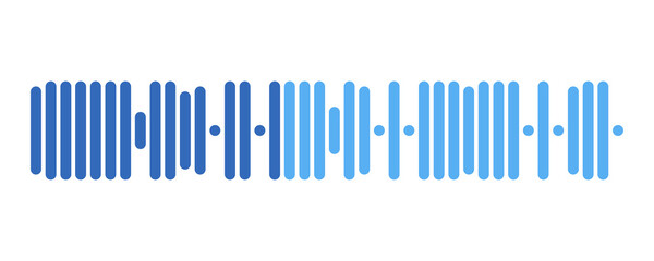 Recording of audio message template. UI element of audio record for smartphones. Vector illustration isolated in white background