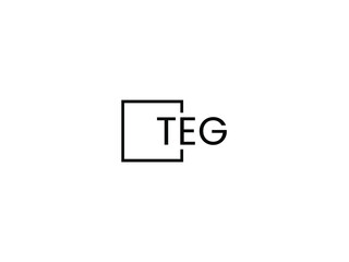 Obraz premium TEG Letter Initial Logo Design Vector Illustration