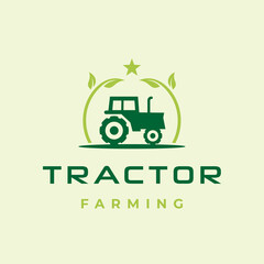 Tractor Farm Agriculture Logo Design Vector Illustration
