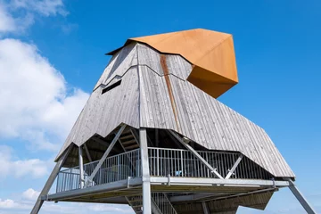 Stoff pro Meter Uitkijktoren Steltloper op Marker Wadden    Watchtower Stiltloper on Marker Wadden © Holland-PhotostockNL