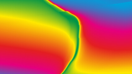 Rainbow background. Abstract gradients, colorful music waves template. Gradient wavy form composition for flyer, banner.