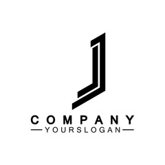 Creative abstract monogram Letter J logo icon design