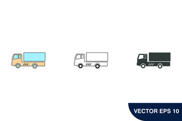 truck icons  symbol vector elements for infographic web