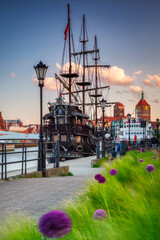 Beautiful Gdansk city by the Motlawa River at sunset. Poland © Patryk Kosmider