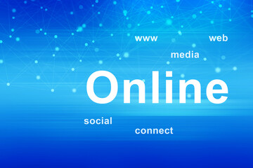 2d online media technology concept
