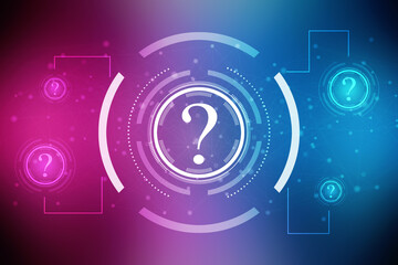 2d rendering question mark concept
