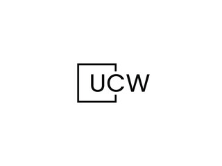 UCW letter initial logo design vector illustration