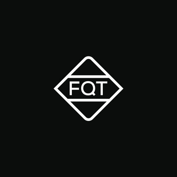 FQT 3 letter design for logo and icon.FQT monogram logo.vector illustration with black background.