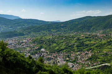Fototapeta na wymiar View of Jajce city in Bosnia and Herzegovina
