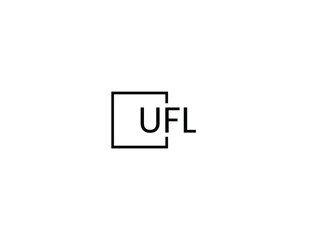 UFL letter initial logo design vector illustration