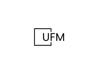 UFM letter initial logo design vector illustration