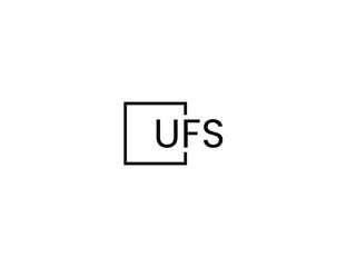 UFS letter initial logo design vector illustration
