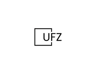UFZ letter initial logo design vector illustration