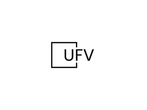 UFV letter initial logo design vector illustration