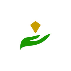 Obraz premium healthcare logo illustration leaf icon minimal simple design 