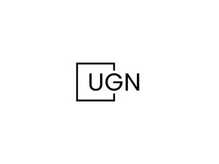 UGN letter initial logo design vector illustration