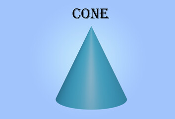 A cone is a three dimensional geometric shape that tapers smoothly from a flat base to a point...
