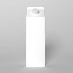 3d render mockup of box packaging of milk, kefir, yogurt, juice