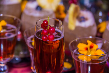 Photo of Kocktail Drinks and Red Wine, shot is selective focus with shallow depth of field. Photos taken at Cairo Egypt on 27 February 2019