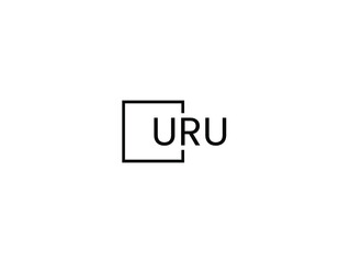 URU Letter Initial Logo Design Vector Illustration
