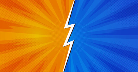 Fighting design style comic background. Vector illustration