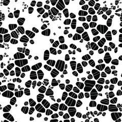 Seamless pattern with small stones. Hand drawn vector illustration. Flat color design, easy to recolor.