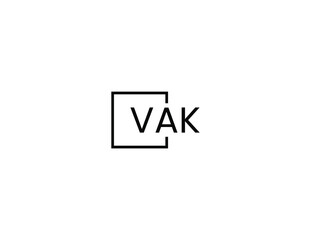 VAK letter initial logo design vector illustration