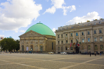 St. Hedwig's Cathedral on Bebelplatz square in Berlin