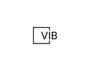 VIB letter initial logo design vector illustration