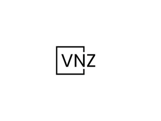VNZ letter initial logo design vector illustration