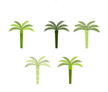 Palm icon. Isolated on white background. Vector illustration.