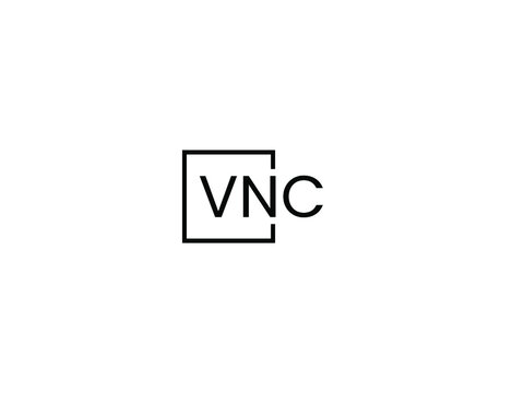 VNC letter initial logo design vector illustration
