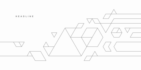 Abstract geometric technological background. Vector creative design.