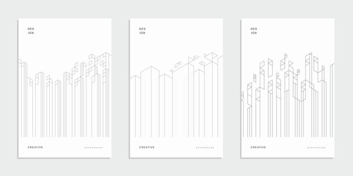 Abstract geometric technological company brochure. Vector business flyer.