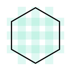 plaid geometric frame
