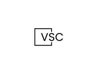 VSC letter initial logo design vector illustration
